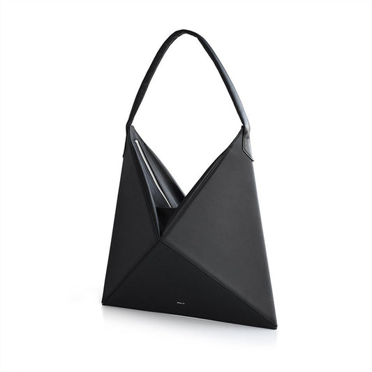 Folding tote shoulder bag