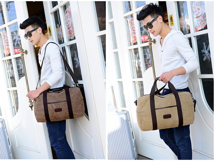 Vintage Canvas Duffle Bag