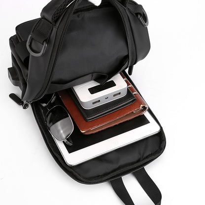 Multifunctional Men's Backpack & Crossbody Bag with USB Port