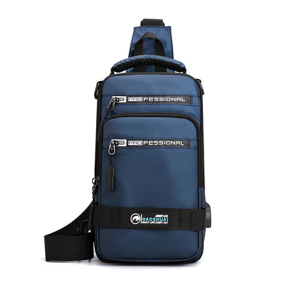 Multifunctional Men's Backpack & Crossbody Bag with USB Port